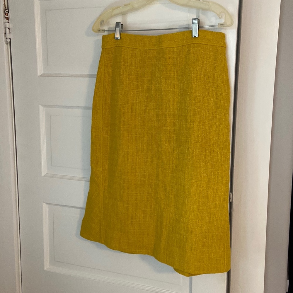 Jcrew mustard yellow skirt size 6
